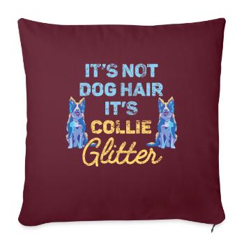 Conception unique de border collie pour - Housse de coussin décorative 45 x 45 cm - bordeaux - Devant