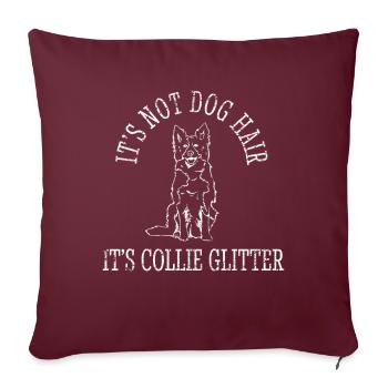 Conception unique de border collie pour - Housse de coussin décorative 45 x 45 cm - bordeaux - Devant