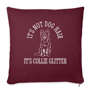 Unique Border Collie Enthusiast Expression - Housse de coussin décorative 45 x 45 cm - bordeaux - Devant