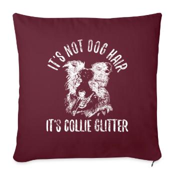 Conception unique de border collie pour - Housse de coussin décorative 45 x 45 cm - bordeaux - Devant