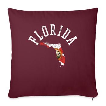 Découvrez votre Florida Usa Flag Patriot Design - Housse de coussin décorative 45 x 45 cm - bordeaux - Devant