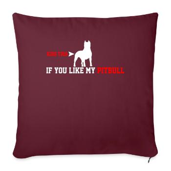 Exprimez votre amour pour les pitbulls avec - Housse de coussin décorative 45 x 45 cm - bordeaux - Devant
