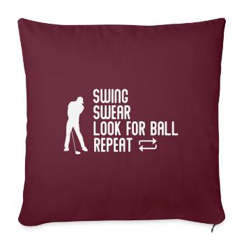 Golf sarcastique blague golf golf golf - Housse de coussin décorative 45 x 45 cm - bordeaux - Devant