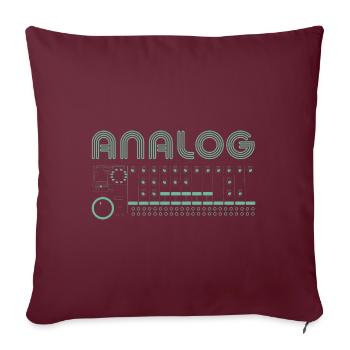 Retro Synthesizer Modular Music producteur de musique - Housse de coussin décorative 45 x 45 cm - bordeaux - Devant