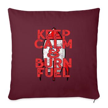 Modèle Rocket Gift Fusée Fuel Fuel - Housse de coussin décorative 45 x 45 cm - bordeaux - Devant