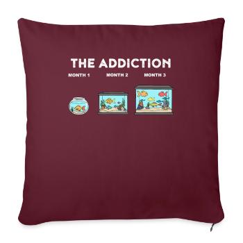 Aquarium Funny aquarium shopping cadeau de dépendance - Housse de coussin décorative 45 x 45 cm - bordeaux - Devant