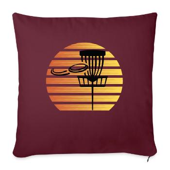 Design hobby ultime pour Frisbee pour les joueurs de Frisbee - Housse de coussin décorative 45 x 45 cm - bordeaux - Devant