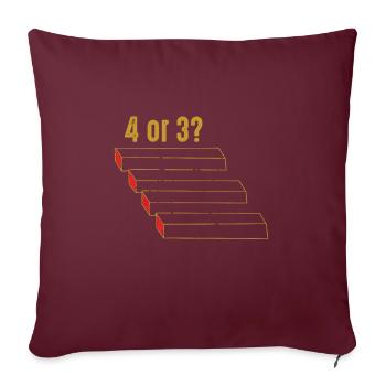 Magicien magicien illusion d'optique - Housse de coussin décorative 45 x 45 cm - bordeaux - Devant