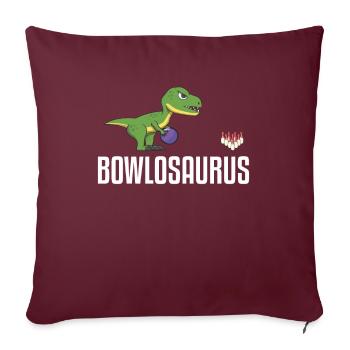 Bowling dinosaure bowler drike dino - Housse de coussin décorative 45 x 45 cm - bordeaux - Devant