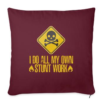Gebrochener Knochen Arm Stunts Stuntman - Sofakissenbezug 45 x 45 cm - Burgunderrot - Vorne