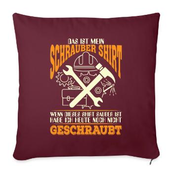 Schrauber - Sofakissenbezug 45 x 45 cm - Burgunderrot - Vorne