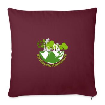 Vendredi pour l'avenir - Housse de coussin décorative 45 x 45 cm - bordeaux - Devant