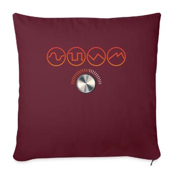 Synthétiseur de contrôle de volume Synthétiseur analogique - Housse de coussin décorative 45 x 45 cm - bordeaux - Devant