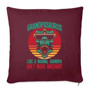 Opa Dinosaurier Fantastischer Großvater - Sofakissenbezug 45 x 45 cm - Burgunderrot - Vorne