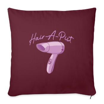 Coiffeur thérapeute coiffeur coiffeur esthéticienne - Housse de coussin décorative 45 x 45 cm - bordeaux - Devant