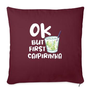 Caipirinha cocktail barman boire Humour - Housse de coussin décorative 45 x 45 cm - bordeaux - Devant