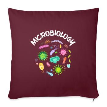 Mikrobiologie Wissenschaftler Bakterien Mikroskop - Sofakissenbezug 45 x 45 cm - Burgunderrot - Vorne