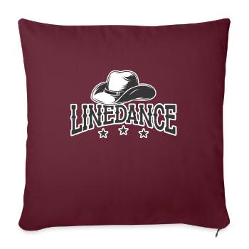 Line Dance Hat Line Dancer Country Music Lover - Housse de coussin décorative 45 x 45 cm - bordeaux - Devant