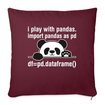 Python Programmierer IT Nerd Panda Programmierung - Sofakissenbezug 45 x 45 cm - Burgunderrot - Vorne