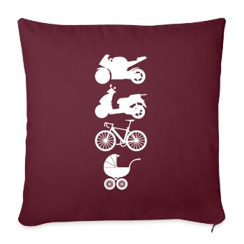 L’évolution de l’homme - De l’homme au père - Housse de coussin décorative 45 x 45 cm - bordeaux - Devant