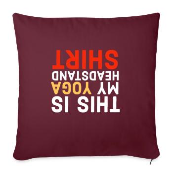 Yoga, Yoga, Yoga, Yoga, Yoga, Yoga, Yoga, Yoga - Housse de coussin décorative 45 x 45 cm - bordeaux - Devant
