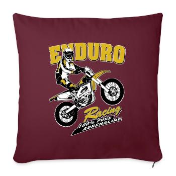 Enduro Hors-route - Housse de coussin décorative 45 x 45 cm - bordeaux - Devant