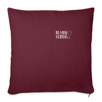 In Vino Veritas - À Vino je ne dis jamais pas de vin - Housse de coussin décorative 45 x 45 cm - bordeaux - Devant