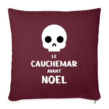 Le cauchemar avant le Noël - Housse de coussin décorative 45 x 45 cm - bordeaux - Devant