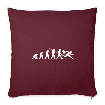 Homme d’affaires Evolution T-shirt & cadeau - Housse de coussin décorative 45 x 45 cm - bordeaux - Devant