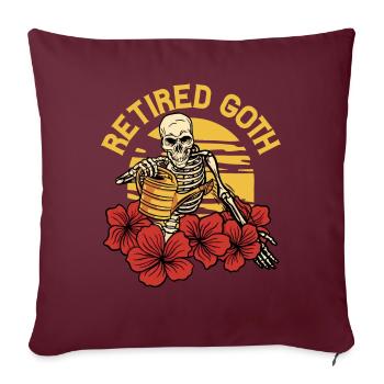 Cadeau gothique gothique gothique à la retraite - Housse de coussin décorative 45 x 45 cm - bordeaux - Devant