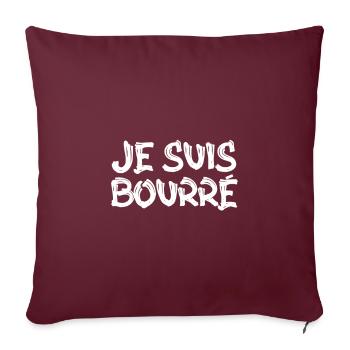 surprise je suis bourré - Housse de coussin décorative 45 x 45 cm - bordeaux - Devant