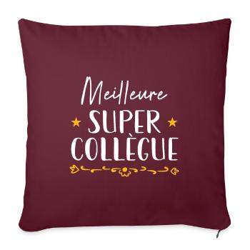 Meilleur Super Collègue De L'Entreprise - Housse de coussin décorative 45 x 45 cm - bordeaux - Devant