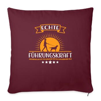 Hunde - Gassi gehen Hundeliebhaberin Führungskraft - Sofakissenbezug 45 x 45 cm - Burgunderrot - Vorne