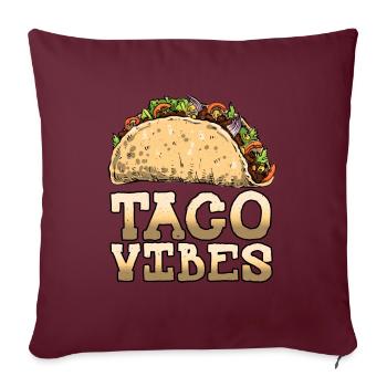 Cuisine Vintage Mexican Food Vibes Mexique Taco - Housse de coussin décorative 45 x 45 cm - bordeaux - Devant