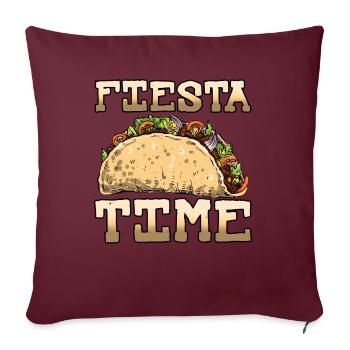 Vintage Mexican Food Mexico Party Taco - Housse de coussin décorative 45 x 45 cm - bordeaux - Devant
