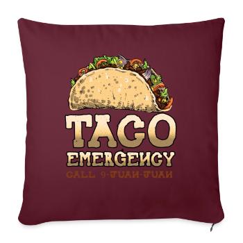 Cuisine Vintage Cuisine Mexicaine Mexique Appel Taco - Housse de coussin décorative 45 x 45 cm - bordeaux - Devant