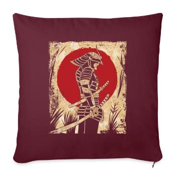 Samurai Japanese Art Vintage Fighter Retro - Sofa pillowcase 17,3'' x 17,3'' (45 x 45 cm) - burgundy - Front
