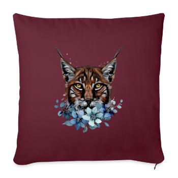 Luchs - Sofakissenbezug 45 x 45 cm - Burgunderrot - Vorne
