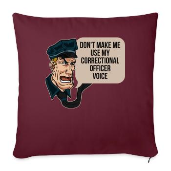 Cadeau de prison vocal d’agent correctionnel - Housse de coussin décorative 45 x 45 cm - bordeaux - Devant