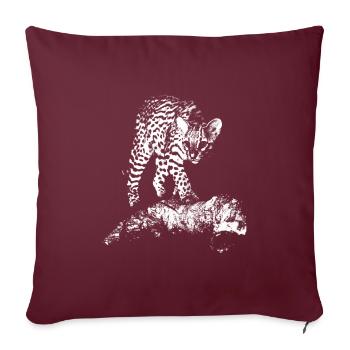 Ocelot - Housse de coussin décorative 45 x 45 cm - bordeaux - Devant