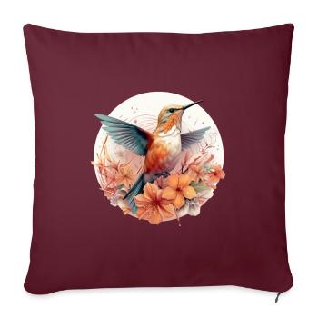 Colibri - Housse de coussin décorative 45 x 45 cm - bordeaux - Devant
