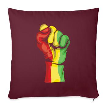Célébrez l’histoire des Noirs de Juneteenth - Housse de coussin décorative 45 x 45 cm - bordeaux - Devant