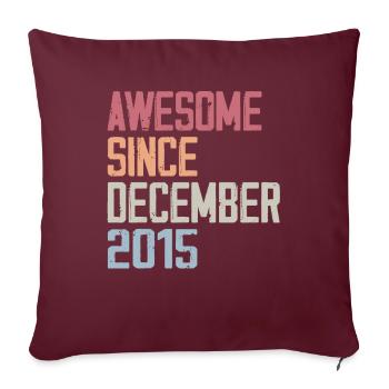 Anniversaire Décembre 2015 L’original 2015 Décembr - Housse de coussin décorative 45 x 45 cm - bordeaux - Devant