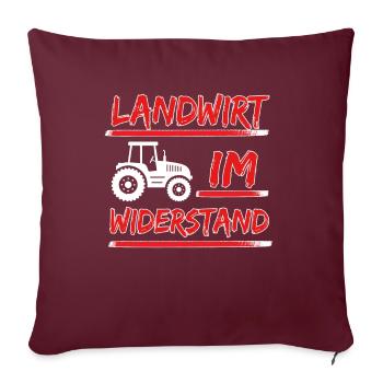 Bauern Protest und Landwirte Agrar Demo - Sofakissenbezug 45 x 45 cm - Burgunderrot - Vorne