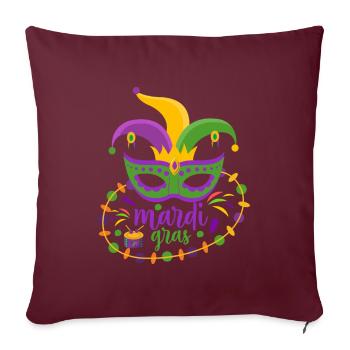 Mardi Gras - Sofakissenbezug 45 x 45 cm - Burgunderrot - Vorne