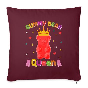 Gümmibär Reine des bonbons - Housse de coussin décorative 45 x 45 cm - bordeaux - Devant