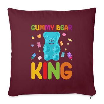 Gümmibär Roi des bonbons - Housse de coussin décorative 45 x 45 cm - bordeaux - Devant