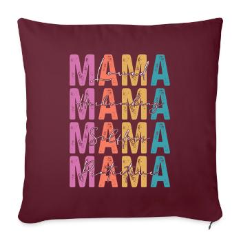 Mama Muttertag geliebt, selbstlos, beschützerin - Sofakissenbezug 45 x 45 cm - Burgunderrot - Vorne