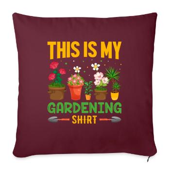 Jardiner avec chaque graine, je voyais mon - Housse de coussin décorative 45 x 45 cm - bordeaux - Devant