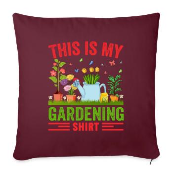 Jardiner avec chaque graine, je voyais mon - Housse de coussin décorative 45 x 45 cm - bordeaux - Devant